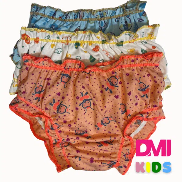 Calcinha Infantil Bunda Rica Estampada Adesivada  Pacote Com 10 Unidades