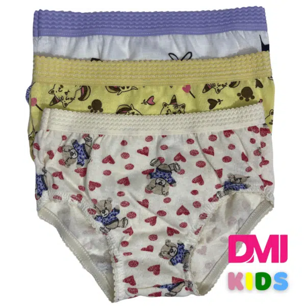 Calcinha Infantil Com Cós Pacote Com 10 Unidades