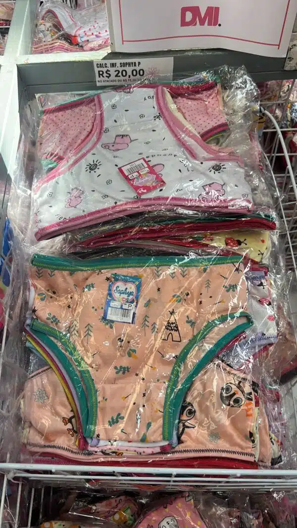 Calcinha Infantil Estampada Shopya Pacote Com 10 Unidades - Imagem 3