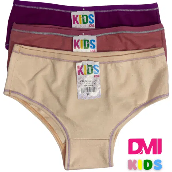 Calcinha Infantil Tecido Cotton Pacote Com 10 Unidades