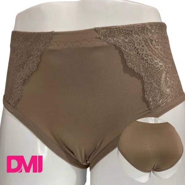 Calcinha Calçola Modeladora Rebatida Com Renda