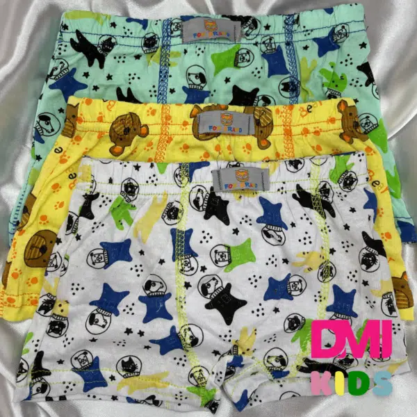 Cueca Box Infantil Estampada Fox Tecido Algodão Pacote Com 4 Unidades - Imagem 3
