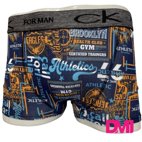 Cueca Box Adulto Estampada Tecido Microfibra Pacote Com 3 Unidades - Imagem 3