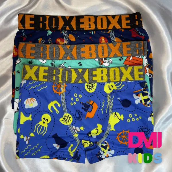 Cueca Box Infantil Estampada Pacote Com 4 Unidades