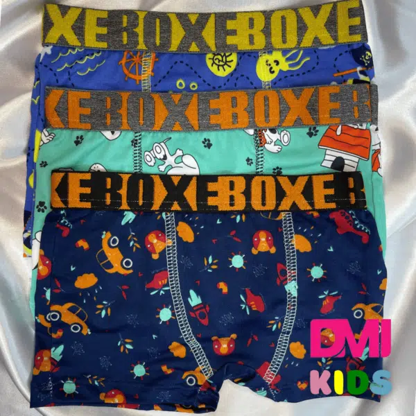 Cueca Box Infantil Estampada Pacote Com 4 Unidades - Imagem 2