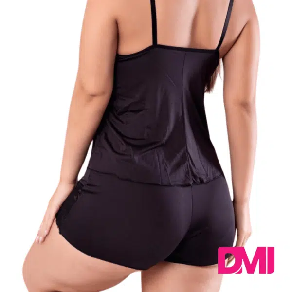 Baby Doll Com Renda Tecido Microfibra Zafra - Imagem 8