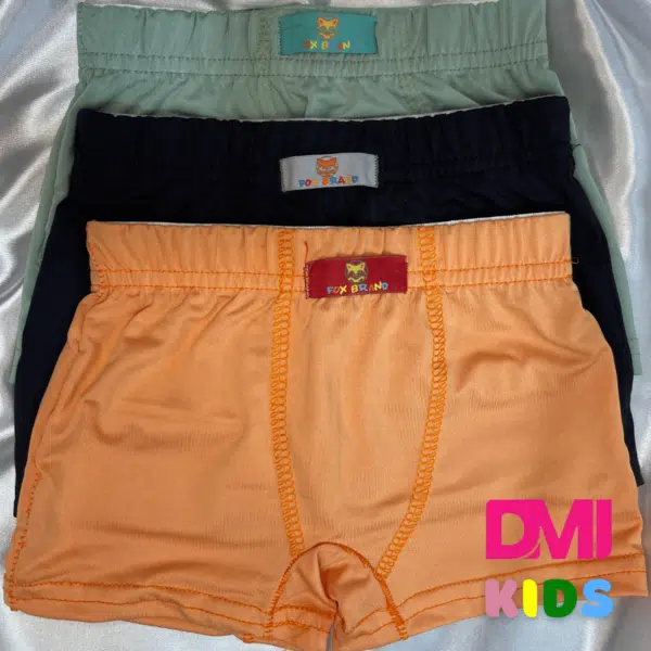 Cueca Box Infantil Fox Sem Estampa Pacote Com 04 Unidades - Imagem 2