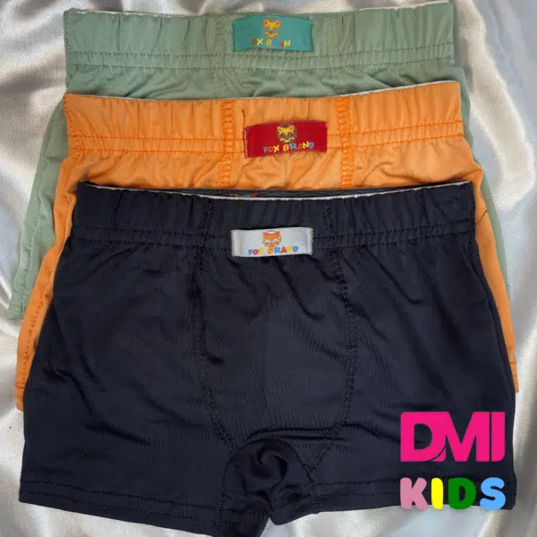 Cueca Box Infantil Fox Sem Estampa Pacote Com 04 Unidades